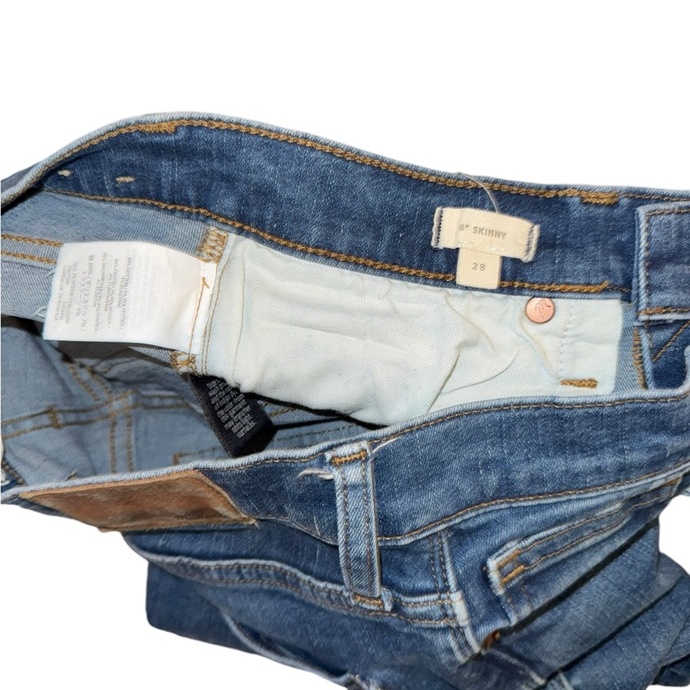 Madewell 8” Skinny Jeans Mid Rise Medium Wash Size 28 - Picture 7 of 7